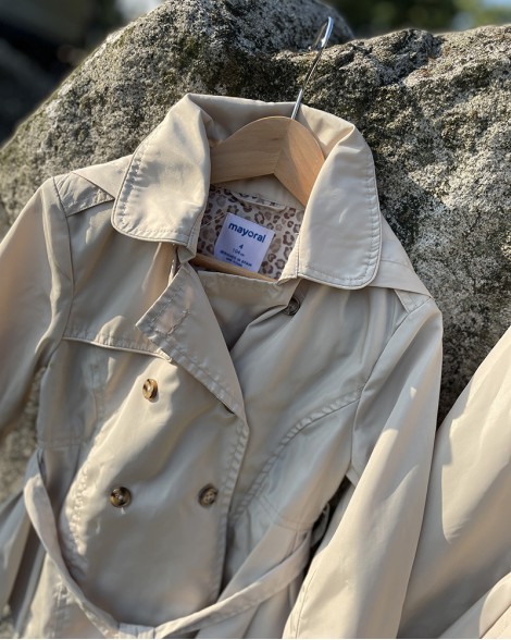 Kabát dětský Mayoral TRENCHCOAT krémový